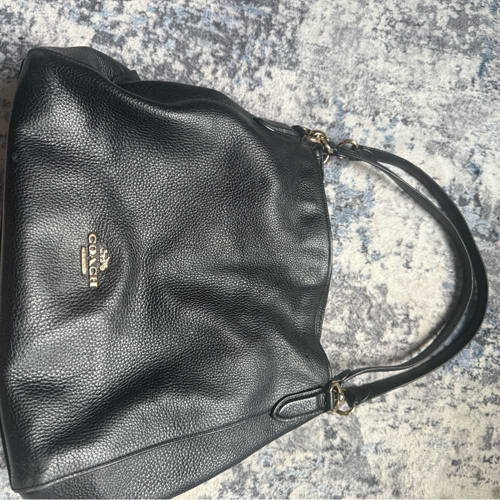 Coach Black Leather Shoulder Bag - Picture 8 of 9